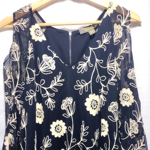 Melonie T Embroidered Floral Cold-Shoulder Sheer Mini Dress - Picture 5 of 16